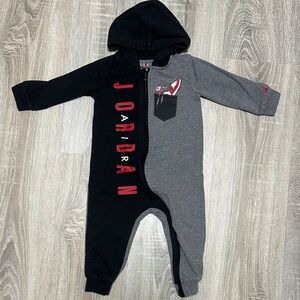 Jordan Kids One Piece in Black, Gray, and Red